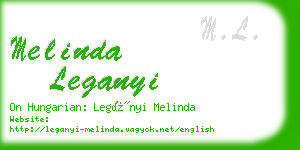 melinda leganyi business card